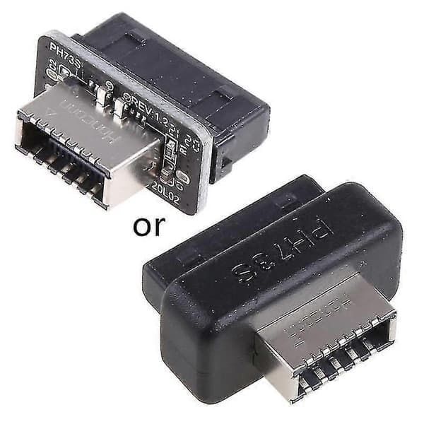 USB 3.0 Intern Header till USB 3.1/3.2 Typ C Front Typ E Adapter 20p till 19p