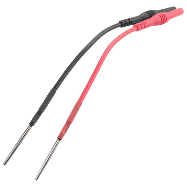 2 ST Flexibla Skedformade Sondspetsar, med 4mm Banankontakt Testkablar
