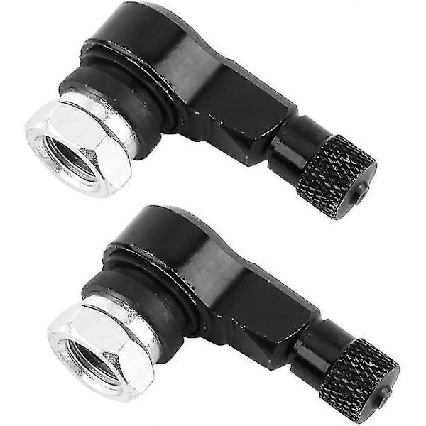 Slitstark Däckventilkåpa Adapter för att Undvika Luftläckage Bil Motorcykel Cykel Scooter (svart) (2 st) yu