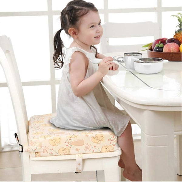 Baby Booster Sete - Baby Booster Sete med Stropper, Demonterbar Justerbar Vaskbar Småbarns Spisestolputer Barn Spedbarn Reisesete Boosterpute e