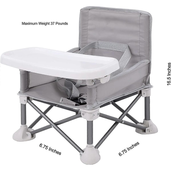 Babystol Höjdsits Bärbar Stol| Kompakt Hopfällbar med Remmar för Inomhus-/Utomhusbruk| Perfekt för Camping Strand Gräsmatta |Småbarn Barn Pojkar Flickor