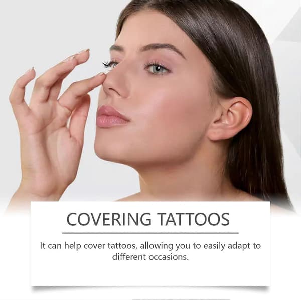 All-Over Complexion Perfector med ekstra stor kropsmakeupbørste, langtidsholdbar CC Cream Foundation, vandtæt og smittefri hudfarve, dækning Medium