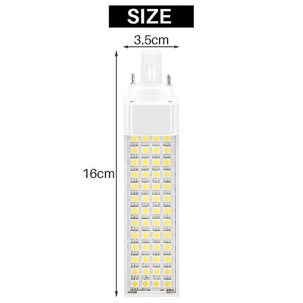 Pære 52 5050 Smd Led G24 8w 220v Hvid Bil Sidelygte Lampe