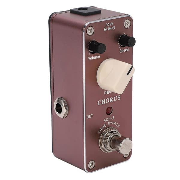 Chorus Effekt Metall Gitarr Monoblock Effektor Pedal med LED-Indikator Ljudtillbehör