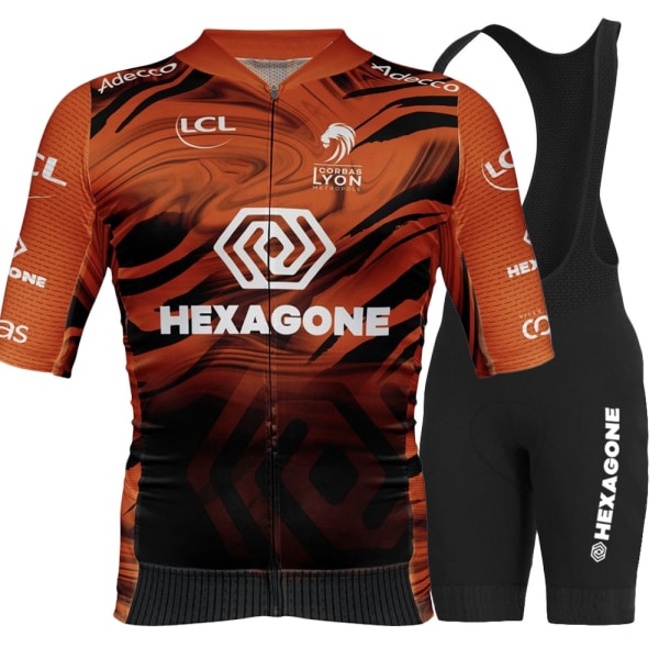 Maillot Hexagone Corbas Lyon Métropole 2023 Cykeltröja Herr Kortärmade Kläder Road Bike Shirts Kostym Cykel Bib ShortsMTB 2 3XL