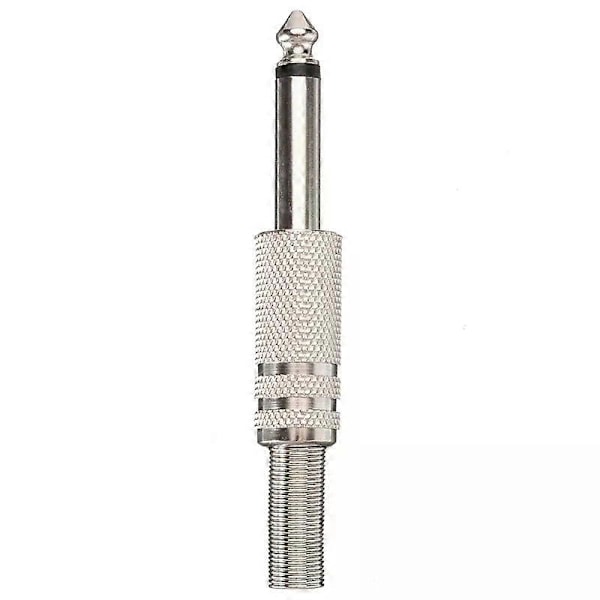 635 mm:n mono-vahvistinpistoke 1/4 tuuman uros mono monauraalinen liitin äänikaapelin liitin mikrofonin ääniliittimet 10 kpl