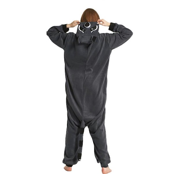 Eläinpyjama Onesie Polar Fleece Lämmin Yöpuku Sarjakuva Pesukarhu Puku Pitkähihainen Yöasu Kotivaatteet Miehille ja Naisille Koko XL