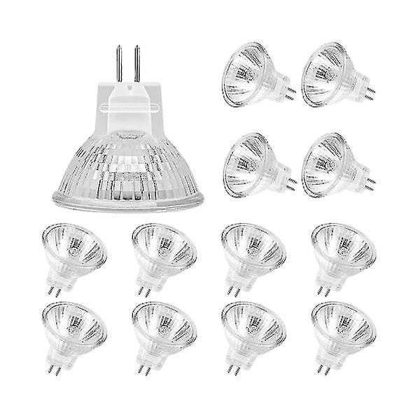 Mr11 halogenpærer (pakke med 12), Gu4 halogenpære 12v 20w, Mr11 Gu4 dimbar pæredeksel for taklampe