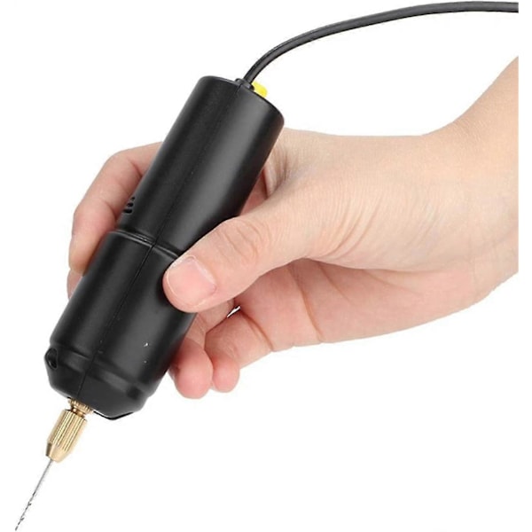Mini Portabel Elektrisk Borrmaskin, Med Borr USB Borr Gravör Smyckesverktyg (0.8-1.2mm)