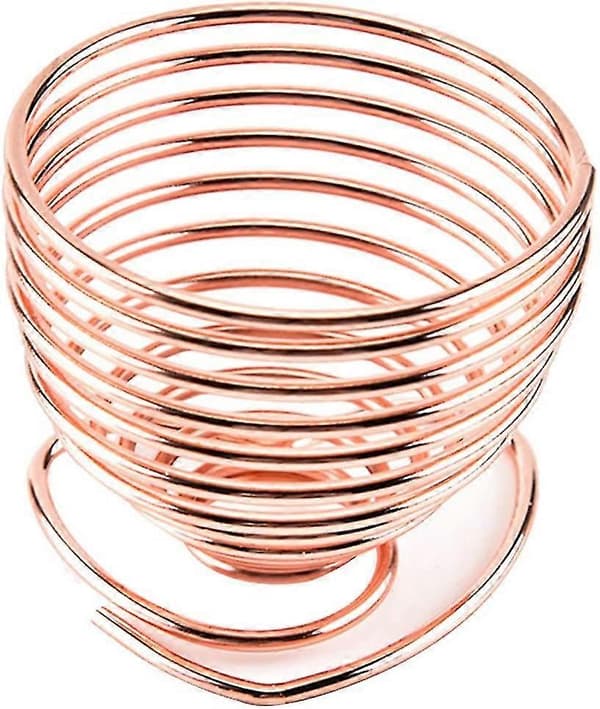 Äggkoppar i metall - Spiralformad roséguld rostfritt stål koppar