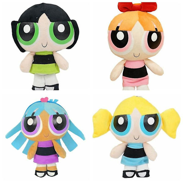 Powerpuff Girls Plyschleksak Söt Blossom Bubbles Buttercup Mjuk fylld Plyschdocka För Barn Flickor Tecknad Fläkt Presenter, 20 cm style 3