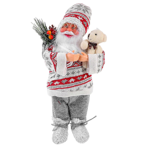 Jultomte Staty Jul Tomte Figur Stående Tomte Dekoration Julfest Dekor