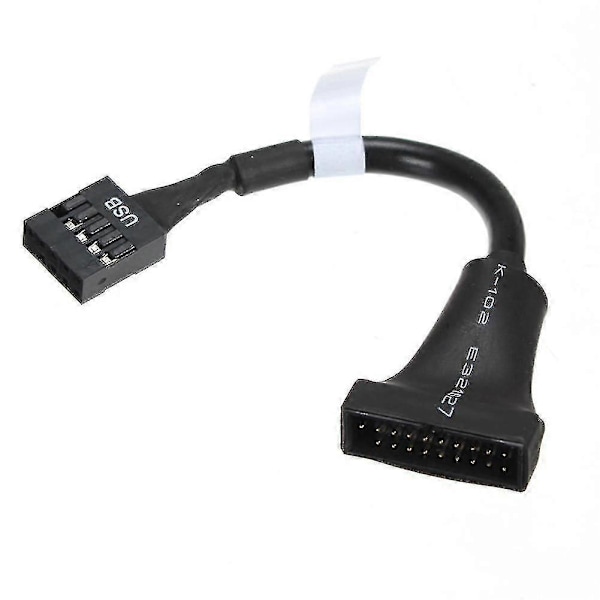 Uusi USB 3.0 20-nastainen uros - 2.0 9-nastainen naaras emolevyn kotelon muunninadapteri