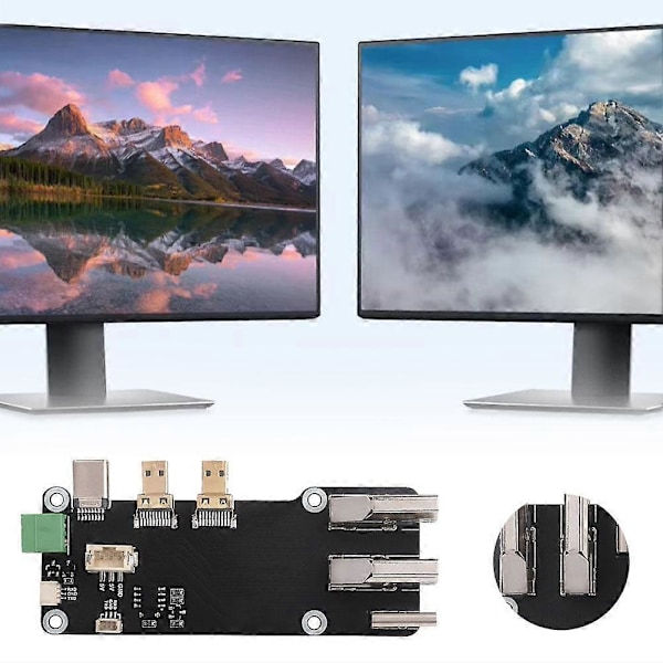 Micro HDMI till HDMI-omvandlare Skärmkontaktadapter för Raspberry Pi 5/4B
