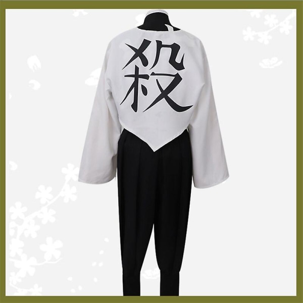 Anime Demon Slayer Cosplay-asu Kimetsu No Yaiba Sanemi Shinazugawa Cosplay Kisatsutai Team Univor Set Ja Peruukki XXL