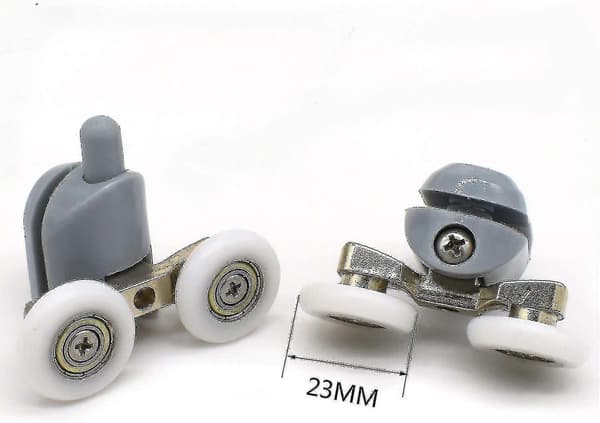 Badrumsreservdelar - 8-pack Dubbla Duschdörrsrullar (23mm Diameter)