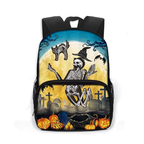 Gothic Bat Ghost Vampire Printing Skolväskor för barn Pojkar Flickor Laptop Ryggsäckar Dagis Skolväska Bokväskor Present style 8