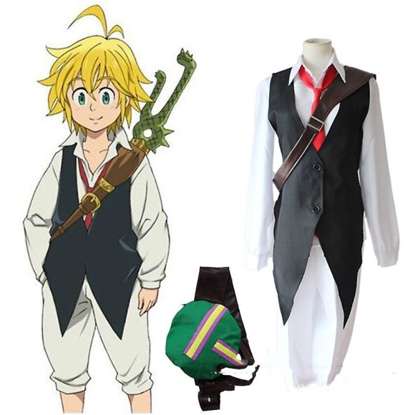 Anime The Seven Deadly Sins Nanatsu No Taizai Dragon's Sin Of Wrath Meliodas Cosplay Kostym Halloween Carnival Full Set Uniform M