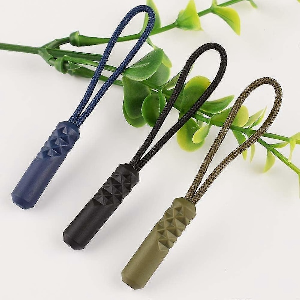 Slitstarka dragkedjor med sladd Dragkedjeersättning för plånböcker, ryggsäckar, bagage, kläder (svart 10-pack)