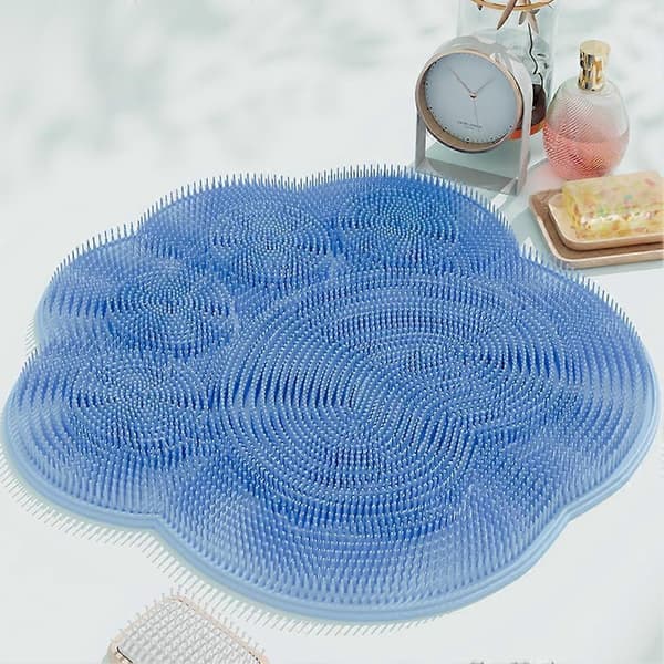 Fodrygskrubber Eksfolierende Silikone Massagemåtte Brusemåtte Bad T2T8 grey 1pcs