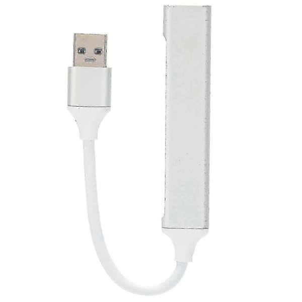 USB Hub Mini Bærbar Aluminiumlegering 4 Port USB 3.0 Udvidelseshub til Flashdrev Mobile Harddiske