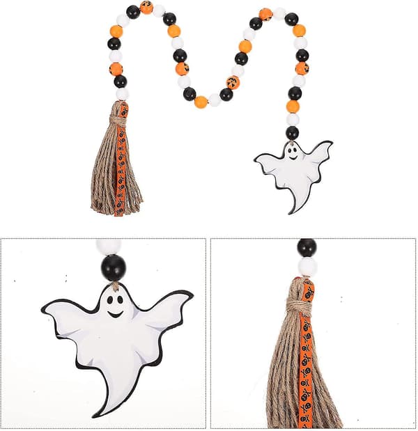 Halloween Träpärlor Rustik Bondgård Böne-pärla Väggdekoration hy