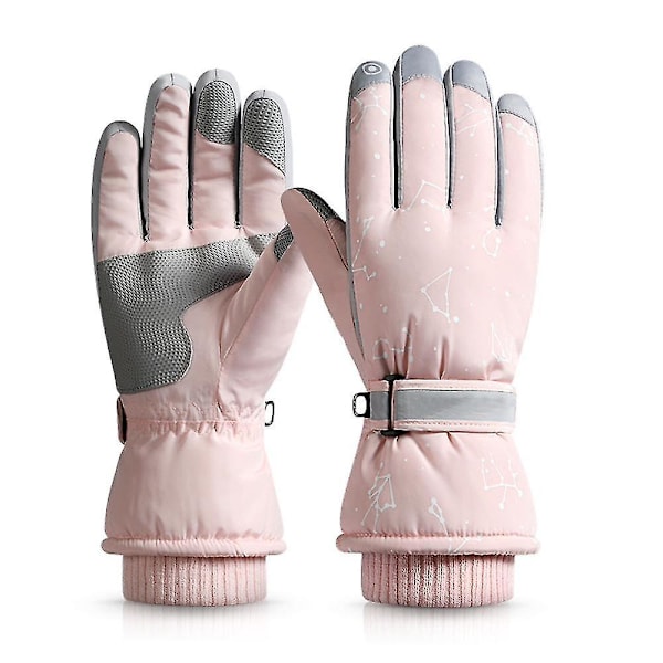 Snöhandskar Vattentäta vinterskidhandskar Varma neutrala handskar SK23Sakura Powder(Star)