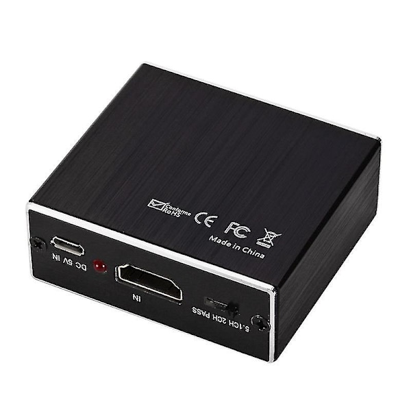 4k HDMI-kompatibel Till HDMI-kompatibel Optisk Spdif 3.5mm Ljud Extraktor Konverterare Splitter Adapter, svart, HDMI-kompatibel Konverterare