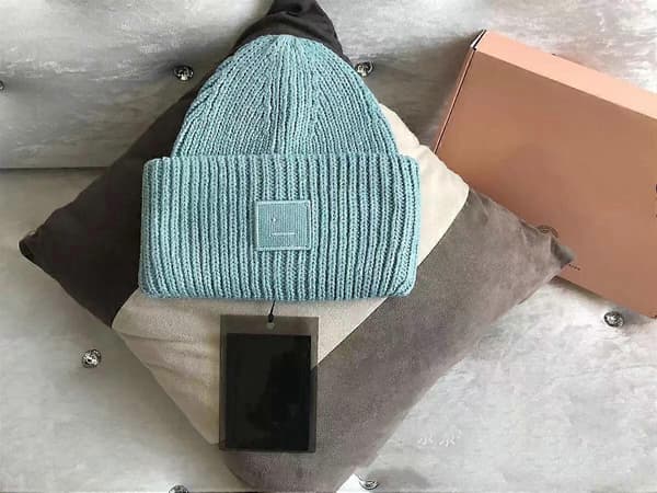 Unisex strikket lue for kvinner/menn UK Cuffed Solid Colour Basic vinterluer for stort hode, løs passform, termisk vindtett tykk lue