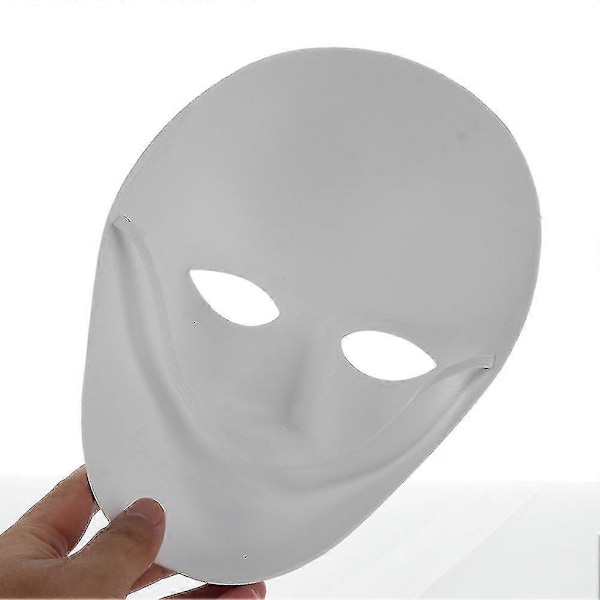 12 stk. DIY Helmasker, Malbar Papirmaske, Hvid DIY Maske, Maskerade Maske, Mardi Gras Maske, Fest Helmasker