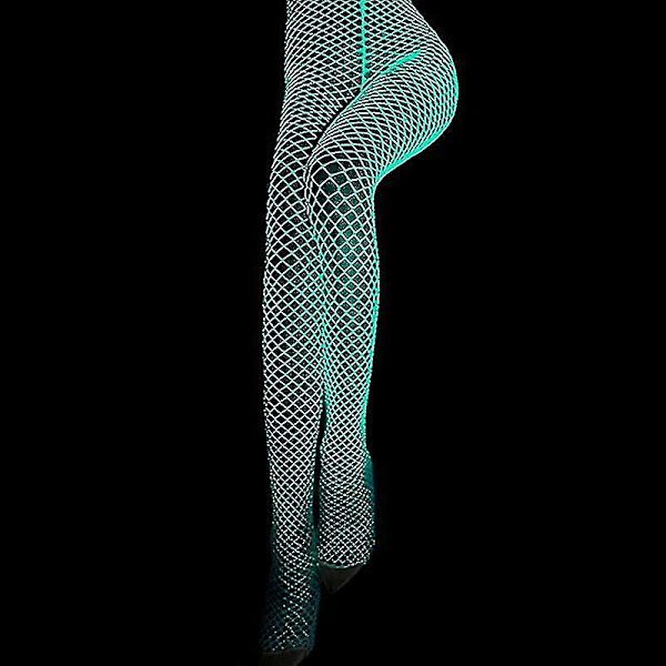 Självlysande Glödande Fisknätsstrumpor Självlysande Fisknätsstrumpbyxor Leggings-r