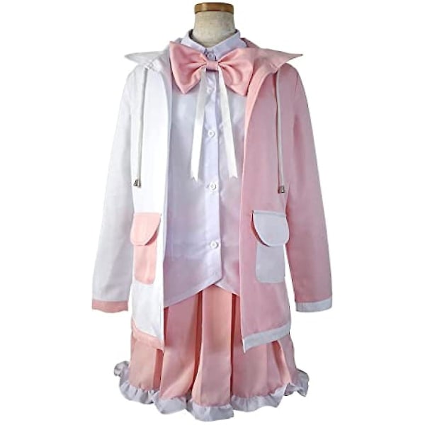 Anime Danganronpa 2 Monomi Cosplay koulupuku Hiyoko Saionji Söpö Pinkki Kani Puvut Merimies puku Xs Oneset 3XL