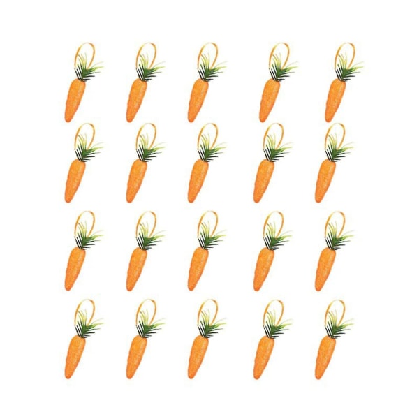 Myydyin 3 tuuman pääsiäisporkkana-riippuva koriste-20 kpl keinotekoinen kevätsyksyn vaahtomuovi Glitterijauhe porkkana, realistinen miniporkkanariipus