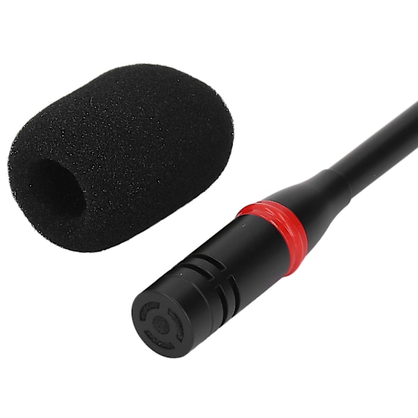 Konferencemikrofon 3-benet Svanenhalsmikrofon Sort Fleksibel Plug-in Aluminium Afspilning