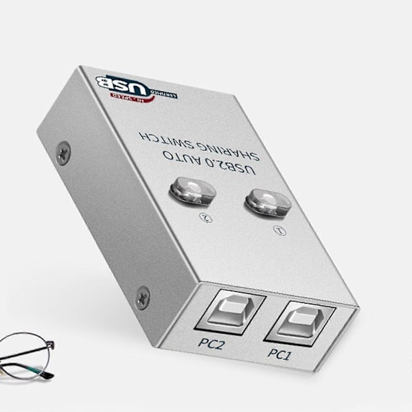 USB Printer Delingsenhed Dataoverførsel Splitter Auto Switch Hub 2 Ind 1 Ud