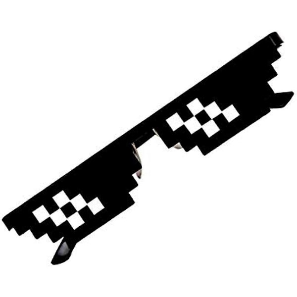 2 par Premium Kvalitet Rolig Leksak för Barn Thug Life Glasögon 8 Bit Pixel Deal with IT Solglasögon Unisex Leksak B