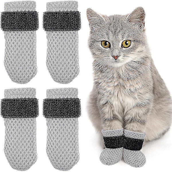 4 st Katttasskydd Anti-repor Katttasskydd Kattunge Tass Ärmar Kattstövlar Skor Strumpor Klokapslar TY