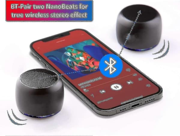 Kannettava Mini Bluetooth-kaiutin kiinteällä metallikotelolla (pinkki)-ZZY