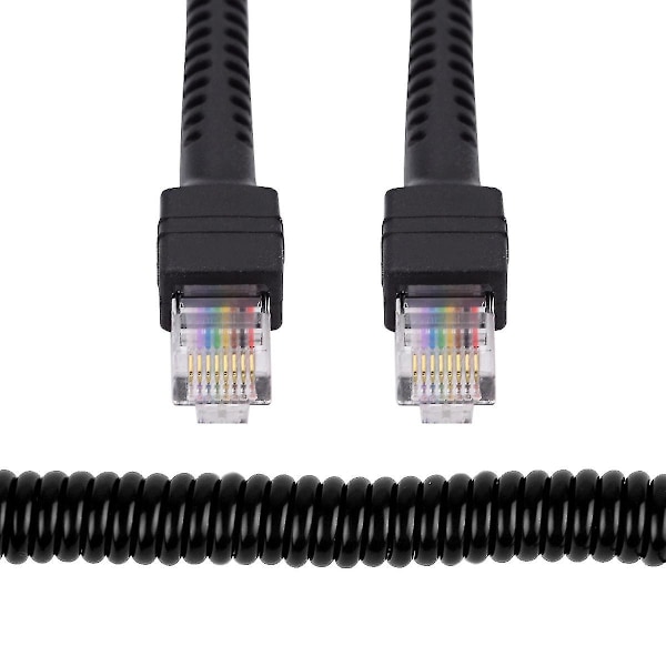 UT-019-1.0M RJ45 Hane till Cat6 Hane 8P8C UTP Stretch Spiral Kabel LAN Ethernet Nätverks Patchkabel 100