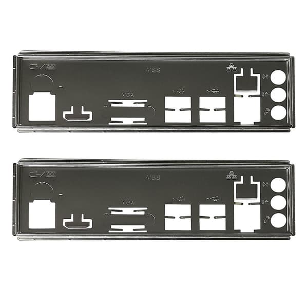 2x I/o Shield Bakplåt För B250c B75 12usb B75 8usb Mining Moderkort Io Baffel Chassi Fäste
