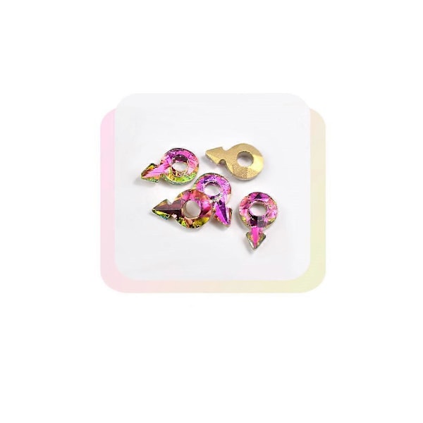 Glas Glitter AB Drill Culet Neglekunst Dekoration Rhinestone Pailletter Manicure Rød