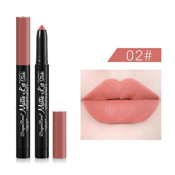 Lipgloss Vanntett Leppeblyant Matt Leppestift for Kvinner Langvarig Ikke-klebende