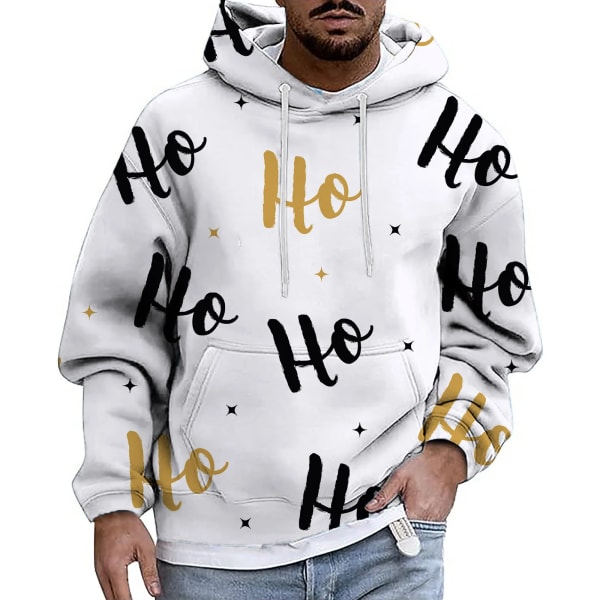 Herr jul 3d hoodies Sweatshirt Print Pepparkakor Casual Harajuku Toppar Höst Vinter Oversized Lyxkläder style 11 2XL