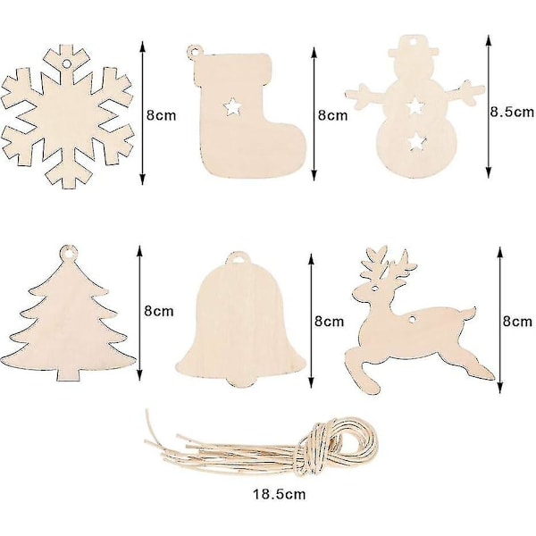 Tremerker Julepynt Hengende Ornamenter Dekorative Hengere