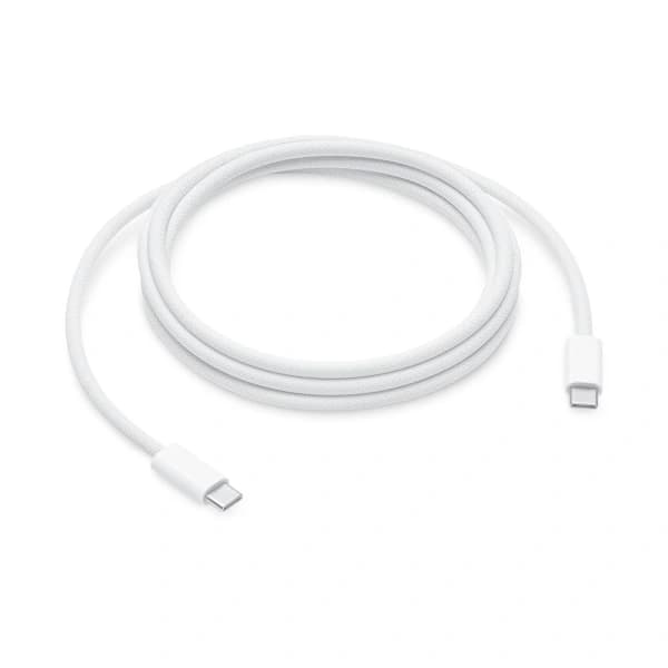 Apple 60W USB-C Flettet Opladerkabel 1 meter Bulk - Hvid