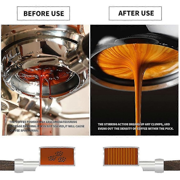 Espresso-kahvisekoitin, kahvijauheen sekoitustyökalu, yhteensopiva espresson jakeluun, 58 mm:n espressoannostelusuppilon kanssa, tyyppi-2-haoyi