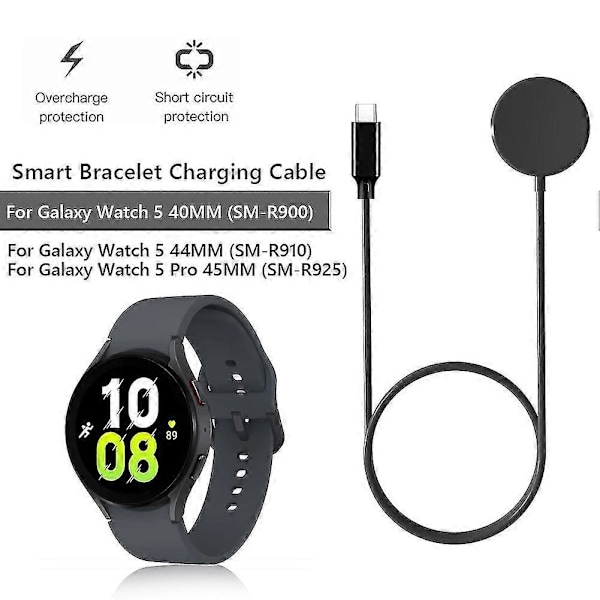Hurtigoplader til Samsung Galaxy Oplader Dock til Galaxy Watch 5 5 Pro Magnetisk Opladning