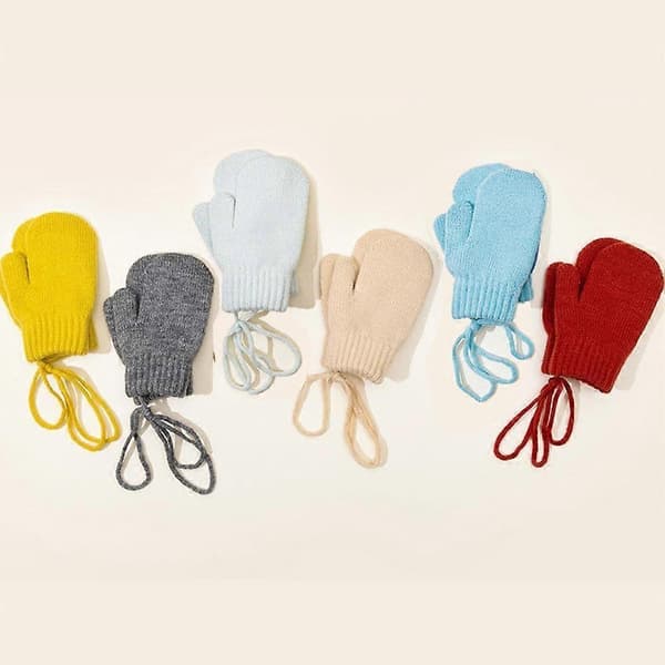 Barns varma handskar Höst- och vinterkallskyddshandskar Varma M5R2 Light Gray 1pair