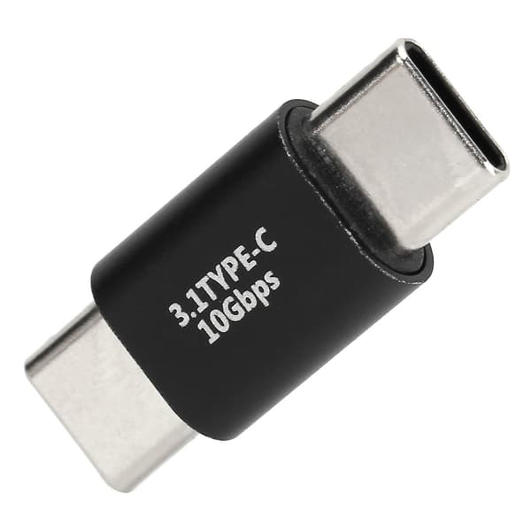 USB C Förlängningsadapter Typ C 3.1 Hane till Hane Adapter Stöd Snabb Laddning 10Gbps Dataöverföring
