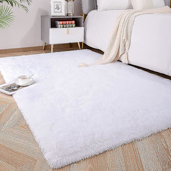 Tflycqsoft Fluffy Area Mattor För Sovrum Barnrum Plysch Shaggy Nursery Matta Furry Throw Mattor För Pojkar Flickor, College Sovsal Fuzzy Rugs Vardagsrum Hom